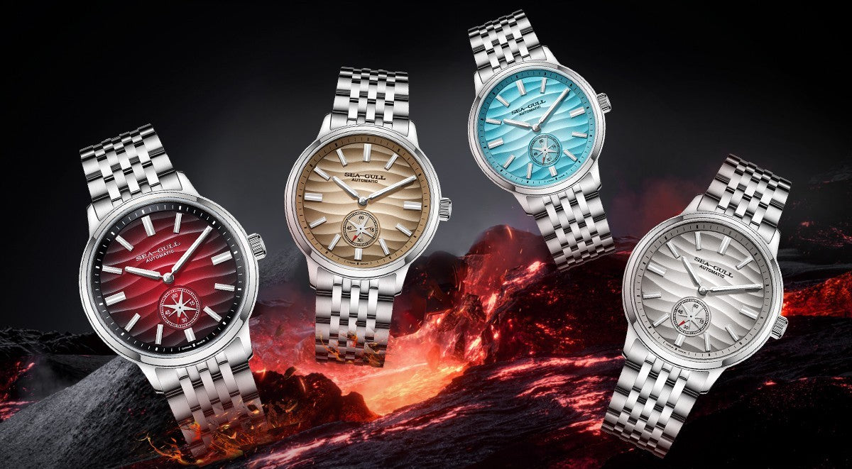 sea-gull-natural-polaris-sub-dial-mechanical-wristwatch-on-lava-background
