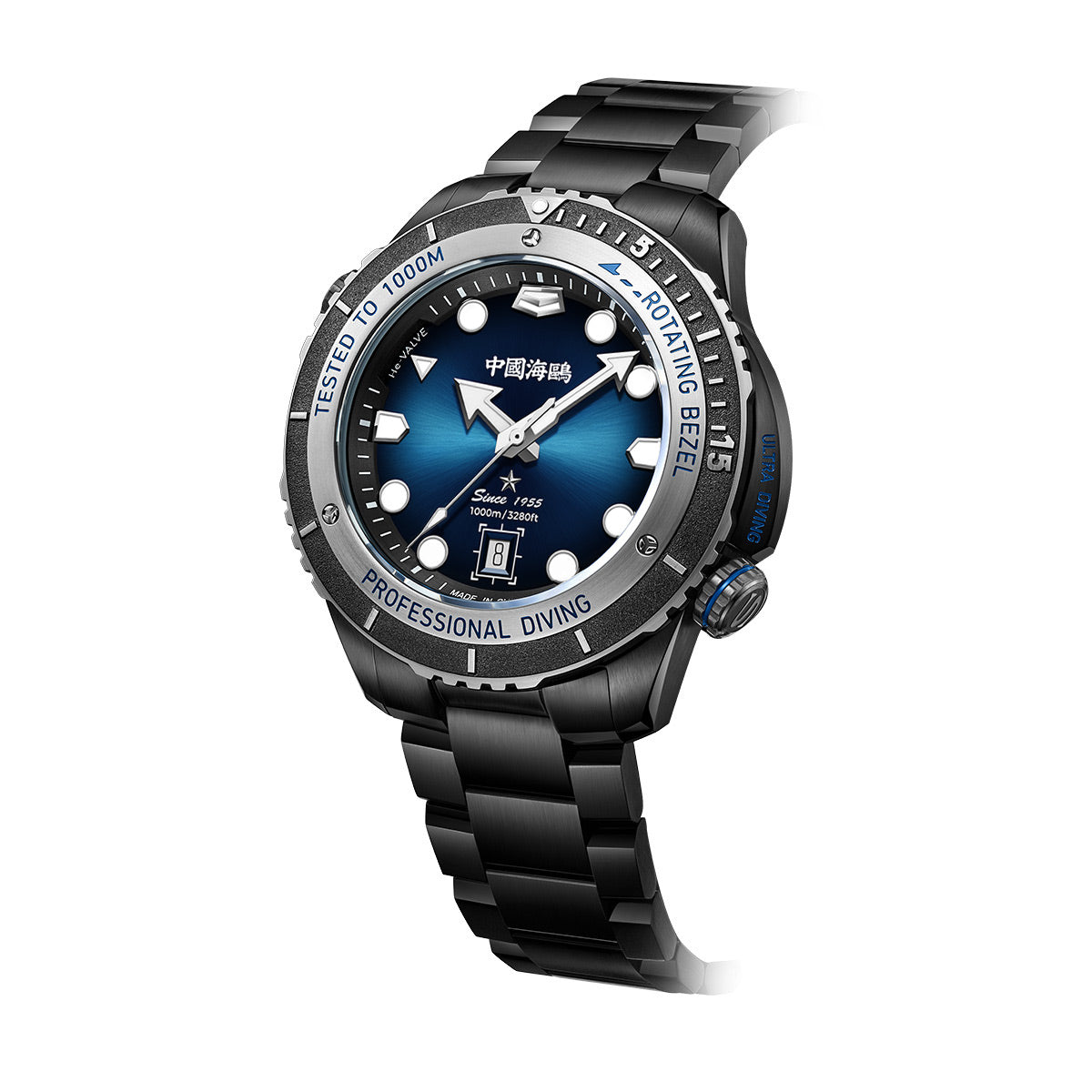Deep Ocean｜Ultra Diving Series | 1000M Waterproof  | Helium Valve Design | Integrated Rotating Bezel | 45mm