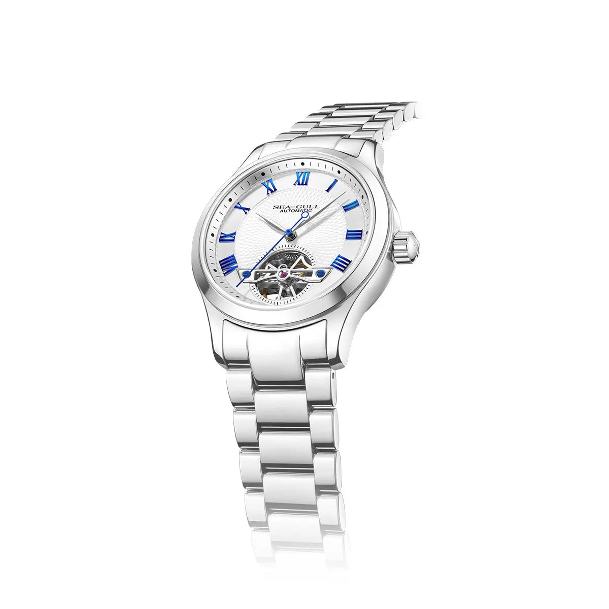 Sea-Gull Flywheel Watch | Guilloché Dial & Roman Numerals | 39mm