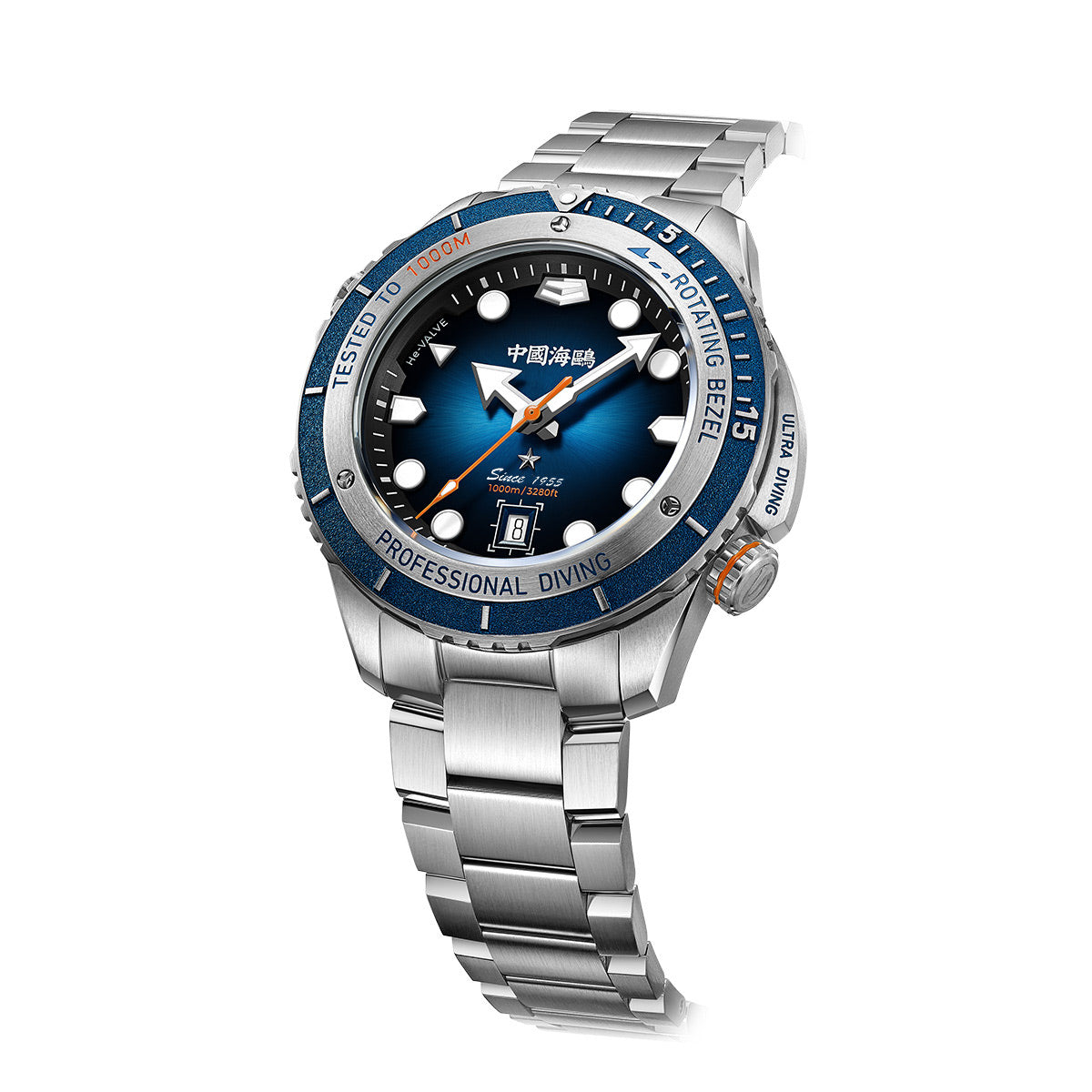 Deep Ocean｜Ultra Diving Series | 1000M Waterproof  | Helium Valve Design | Integrated Rotating Bezel | 45mm