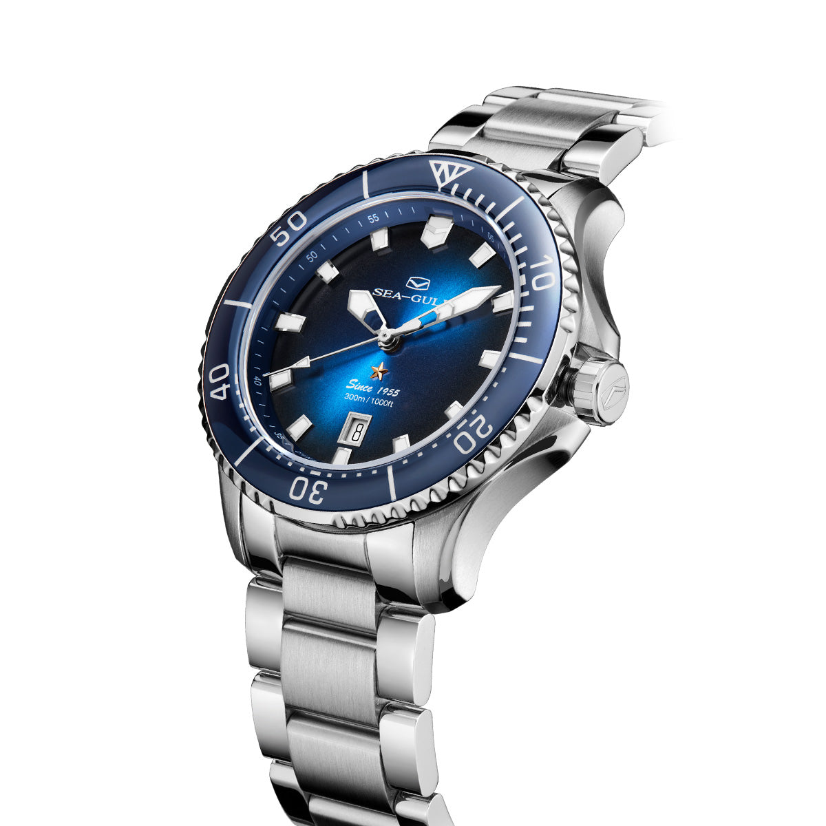 Sumérgete | Serie Oceánica | 300M Impermeable | Luminiscente | Calendario | 44mm
