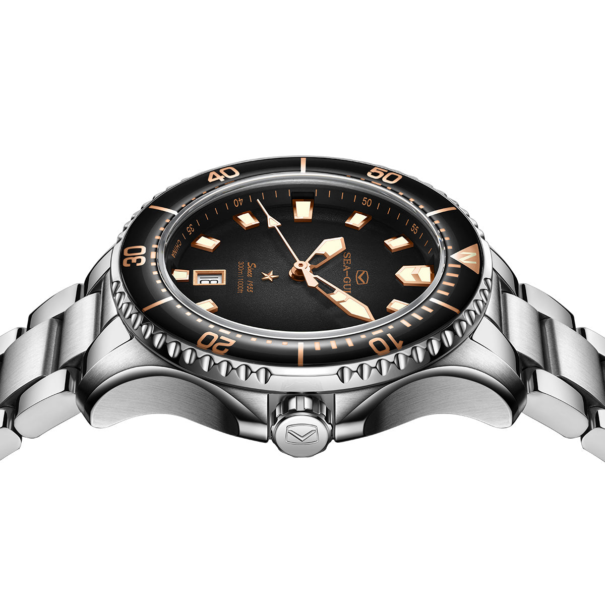 Sumérgete | Serie Oceánica | 300M Impermeable | Luminiscente | Calendario | 44mm