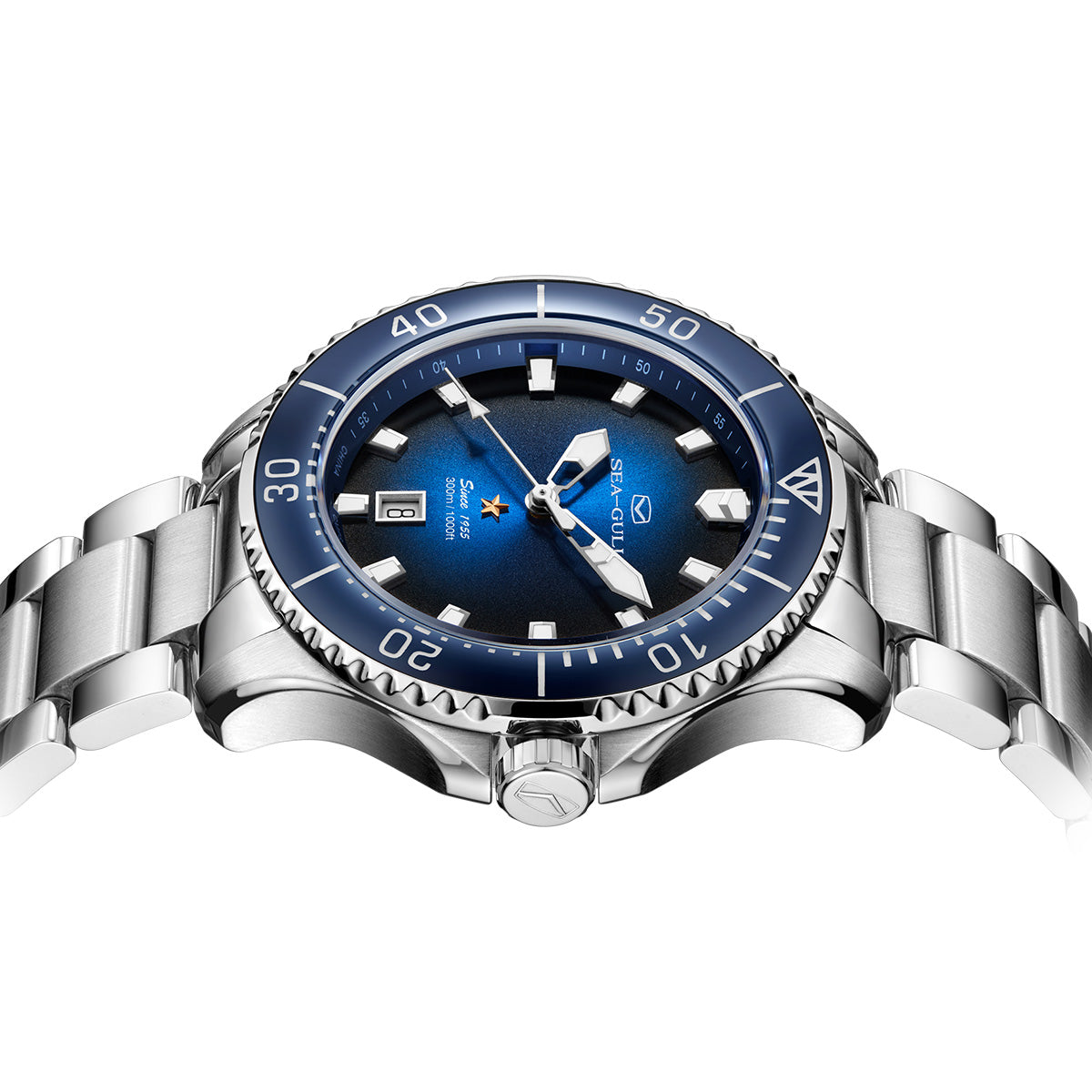 Sumérgete | Serie Oceánica | 300M Impermeable | Luminiscente | Calendario | 44mm