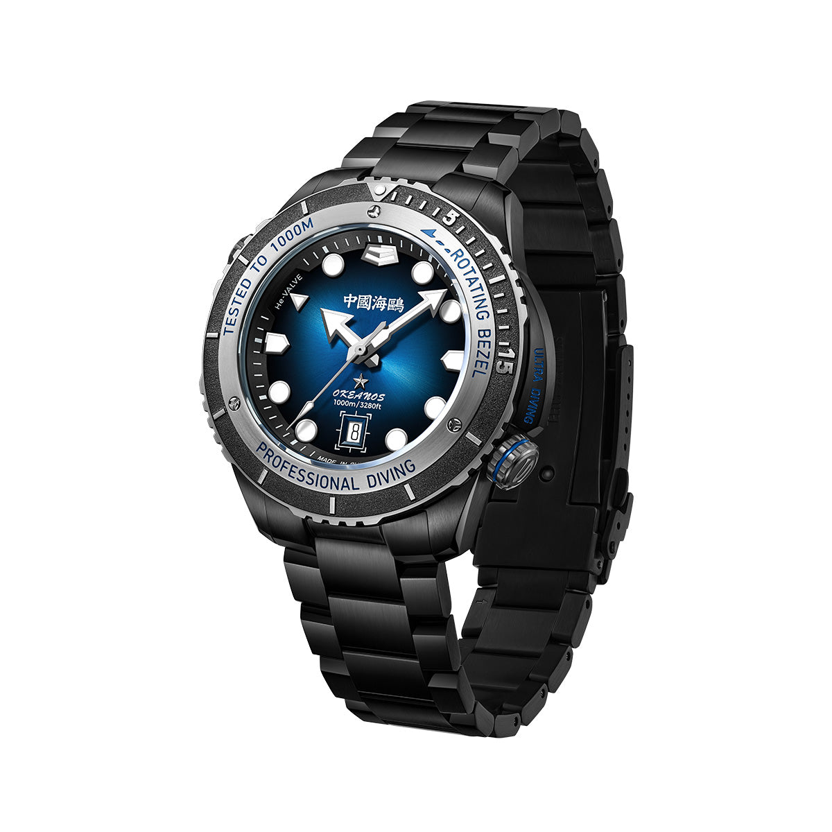 Ultra Diving Series | 1000M Waterproof  | Helium Valve Design | Integrated Rotating Bezel | 45mm