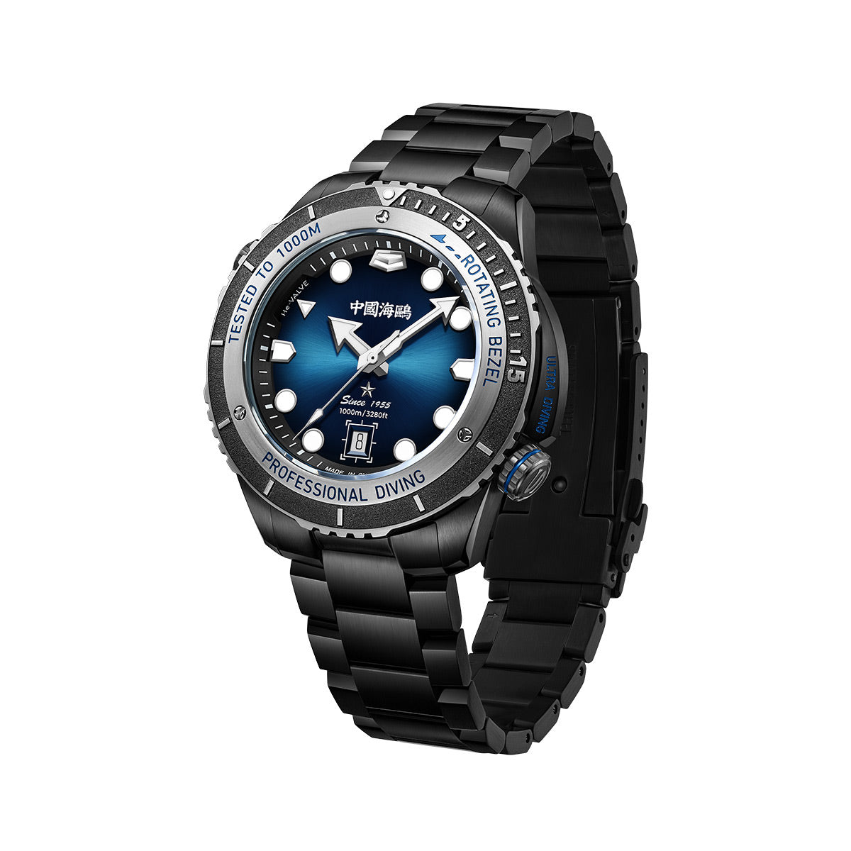 Deep Ocean｜Ultra Diving Series | 1000M Waterproof  | Helium Valve Design | Integrated Rotating Bezel | 45mm