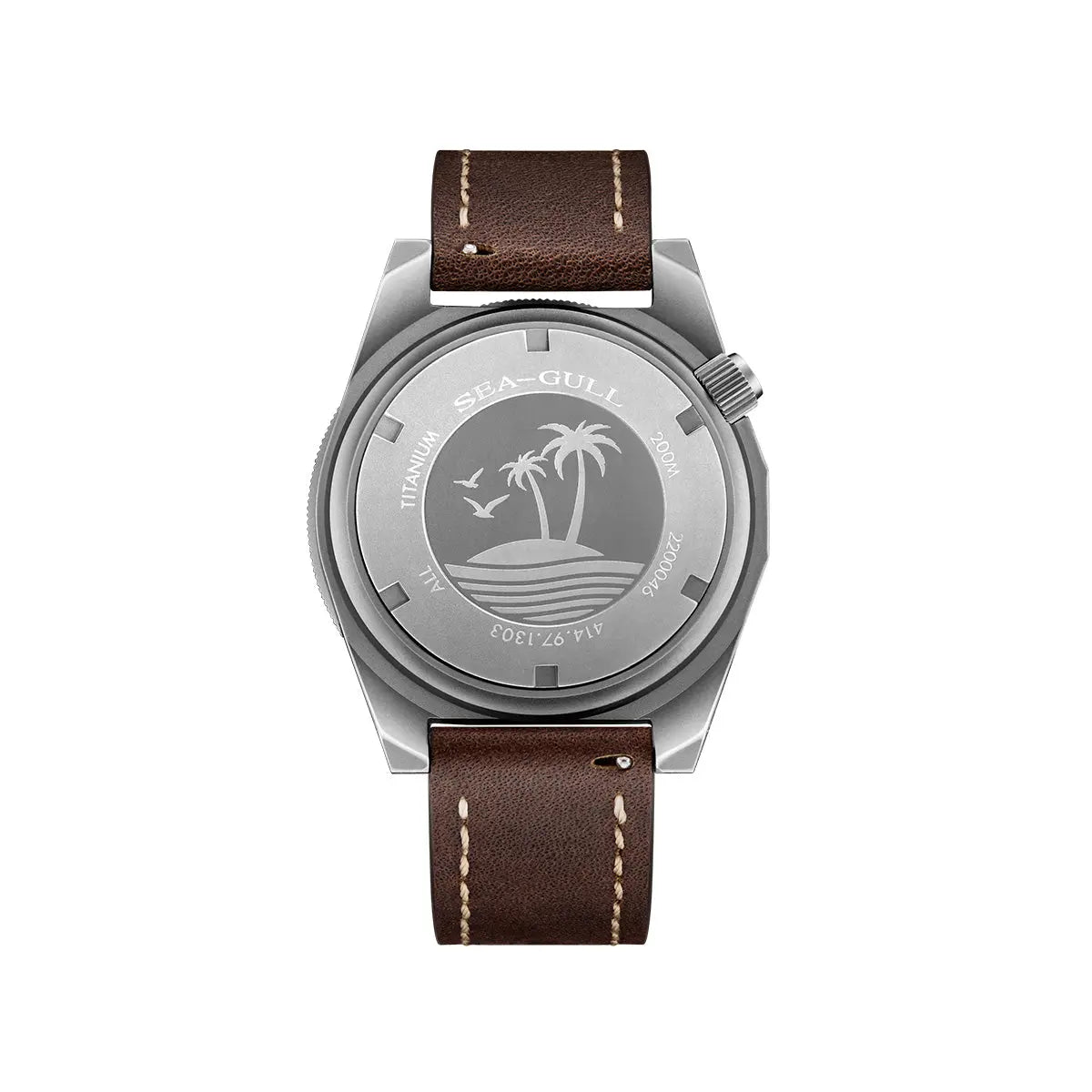 にしかわ　SEAGULLIV Sea-Gull Ocean Series 41mm Titanium Dive Watch | 200M | Extra Strap