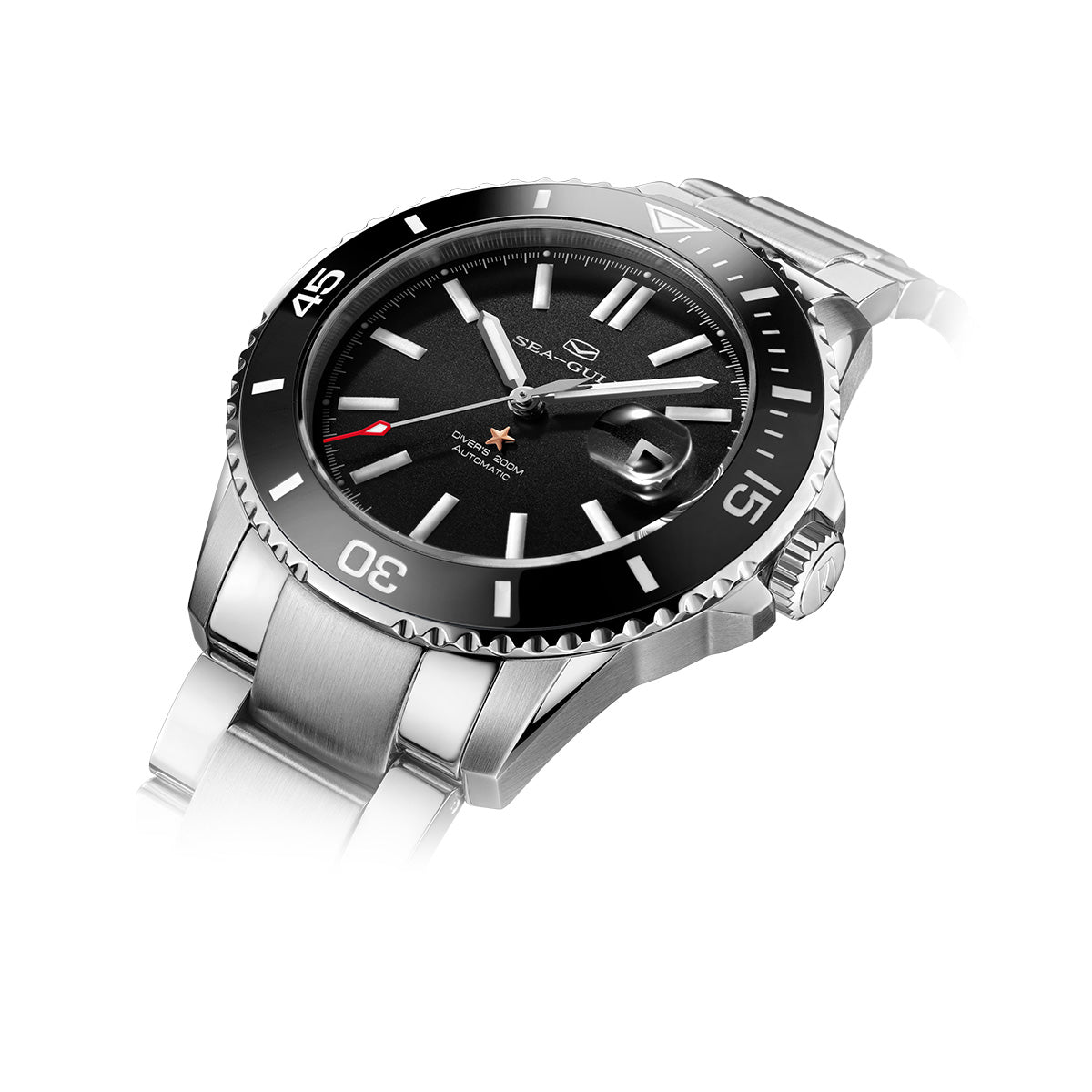 Serie Oceánica | 200M Impermeable | Bisel de Cerámica | Luminiscente | Calendario | 44mm