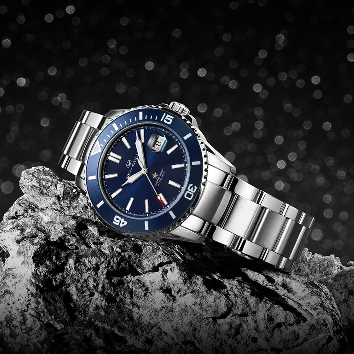 Serie Oceánica | 200m Impermeable | Calendario | Luminoso | 44mm