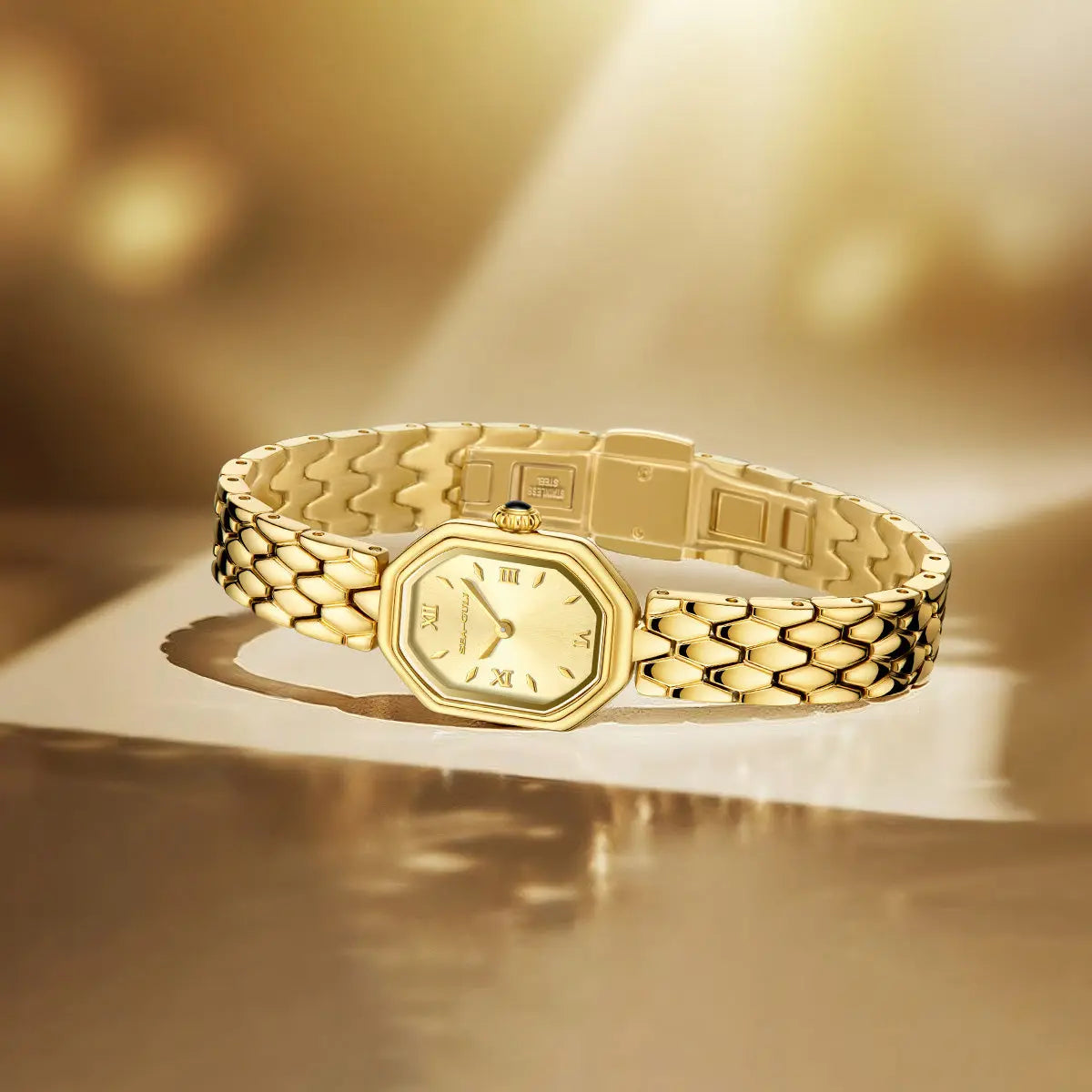 Octagonal | Slim | Quartz Movement | Mother-of-pearl dial | 24mm Sea-Gull