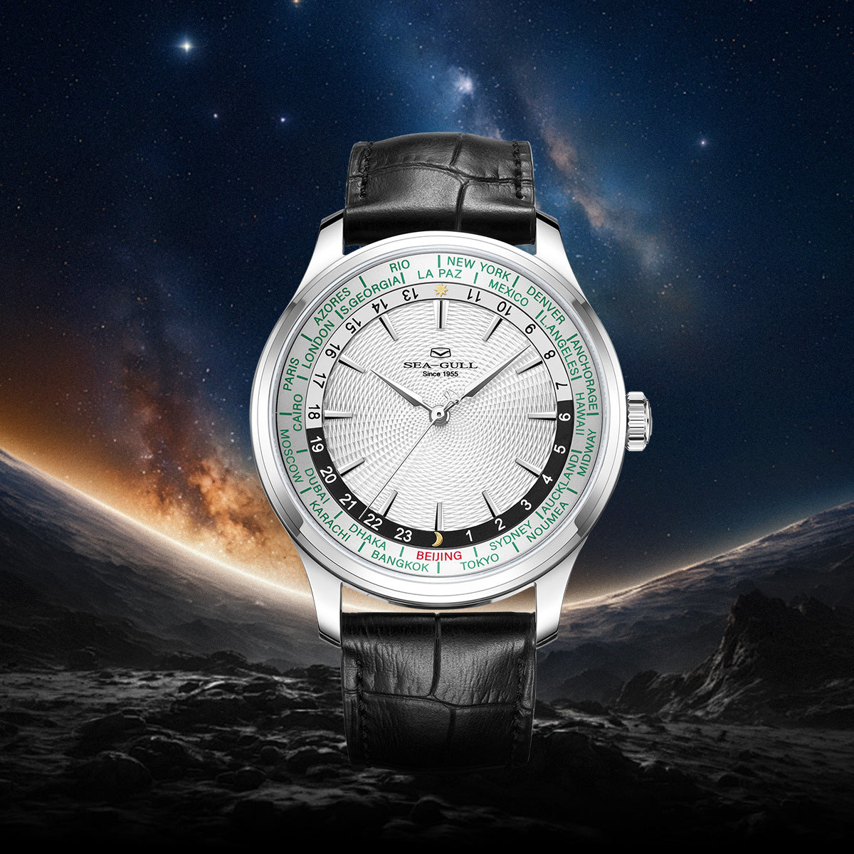 GMT Watch | World Time | Sub Second Dial | 41mm