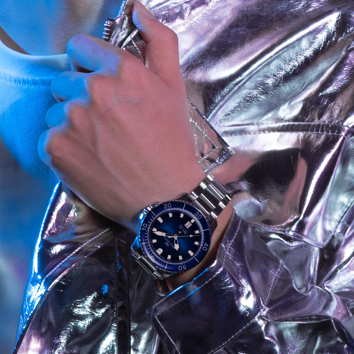 Ocean Series PRO | 300M Impermeabile | Immersione | Luminoso | Calendario | 41mm