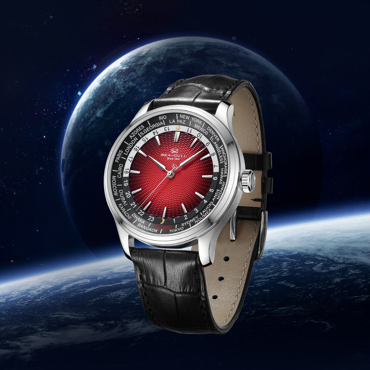 GMT Watch | World Time | Sub Second Dial | 41mm