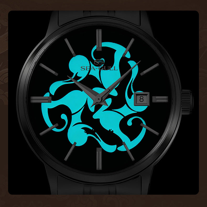 Black Label Series | Luminous | Auspicious Ram Dial | Bonus Bracelet | 40mm