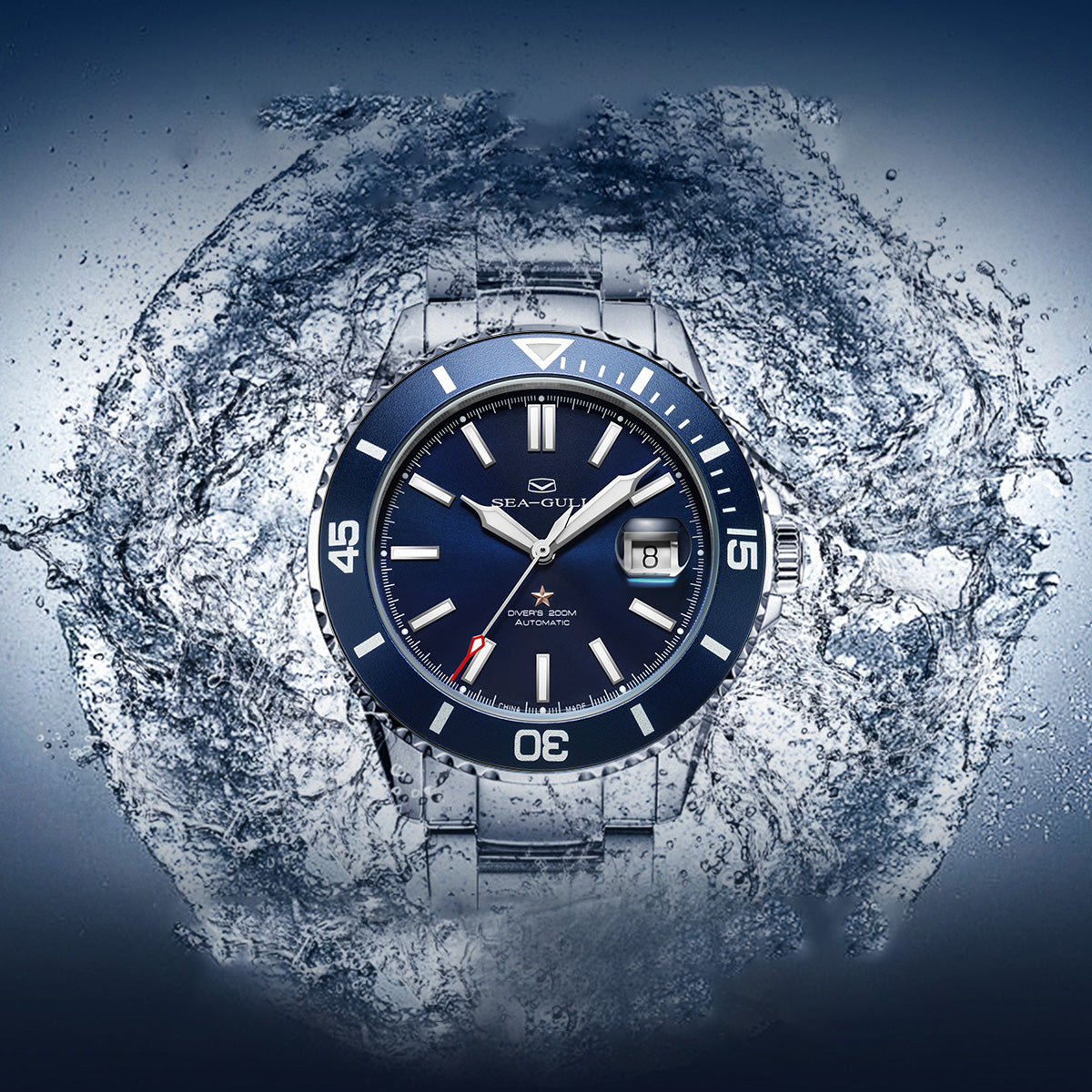 Serie Oceánica | 200m Impermeable | Calendario | Luminoso | 44mm