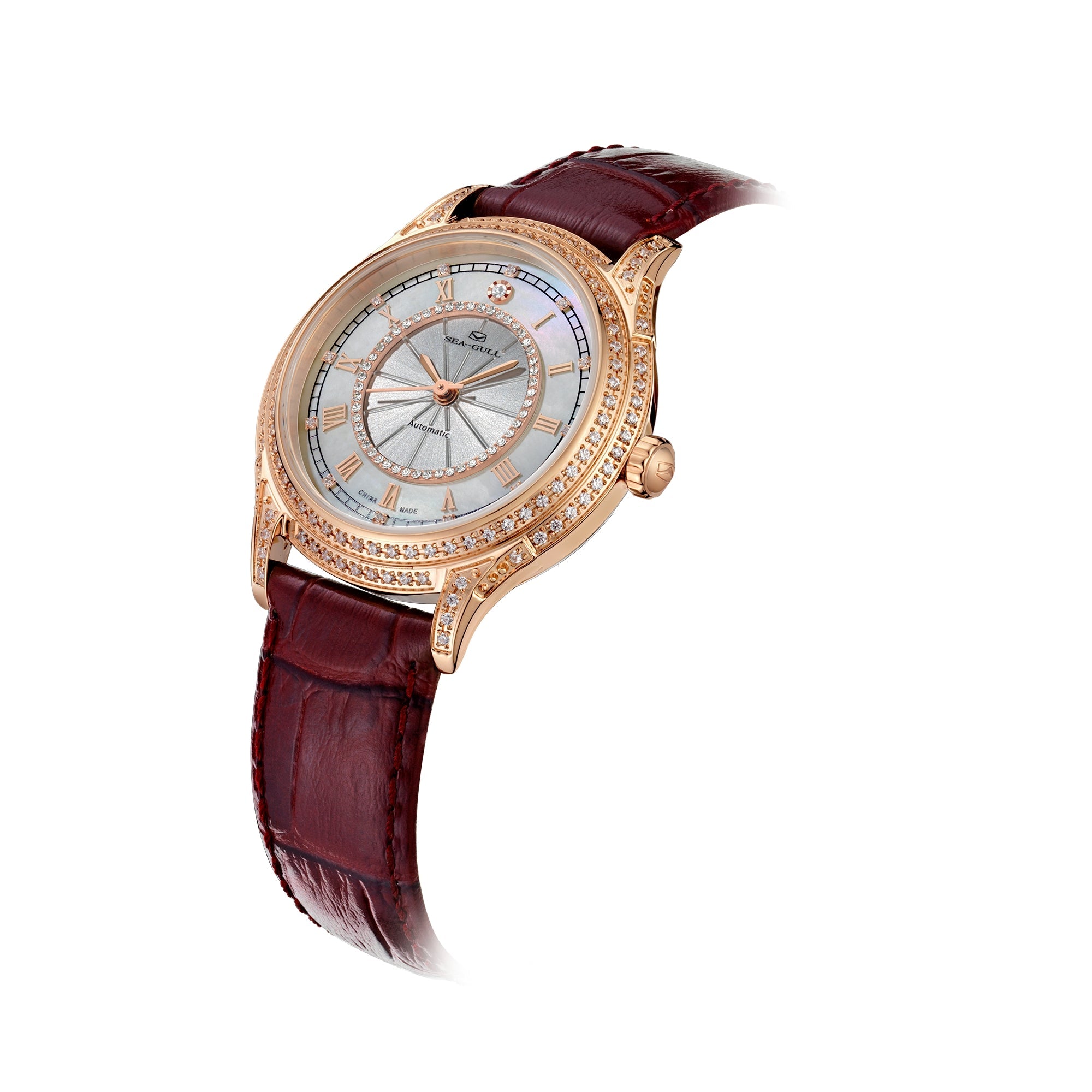 Diamond-set Mother-of-Pearl Dial | Vintage Automatic | Women's Watch | 34mm