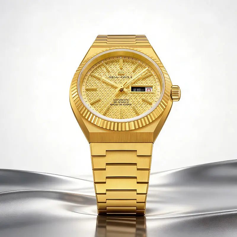 Sea-Gull Reissue Day-Date Watch | Fluted Bezel | 38mm Automatic