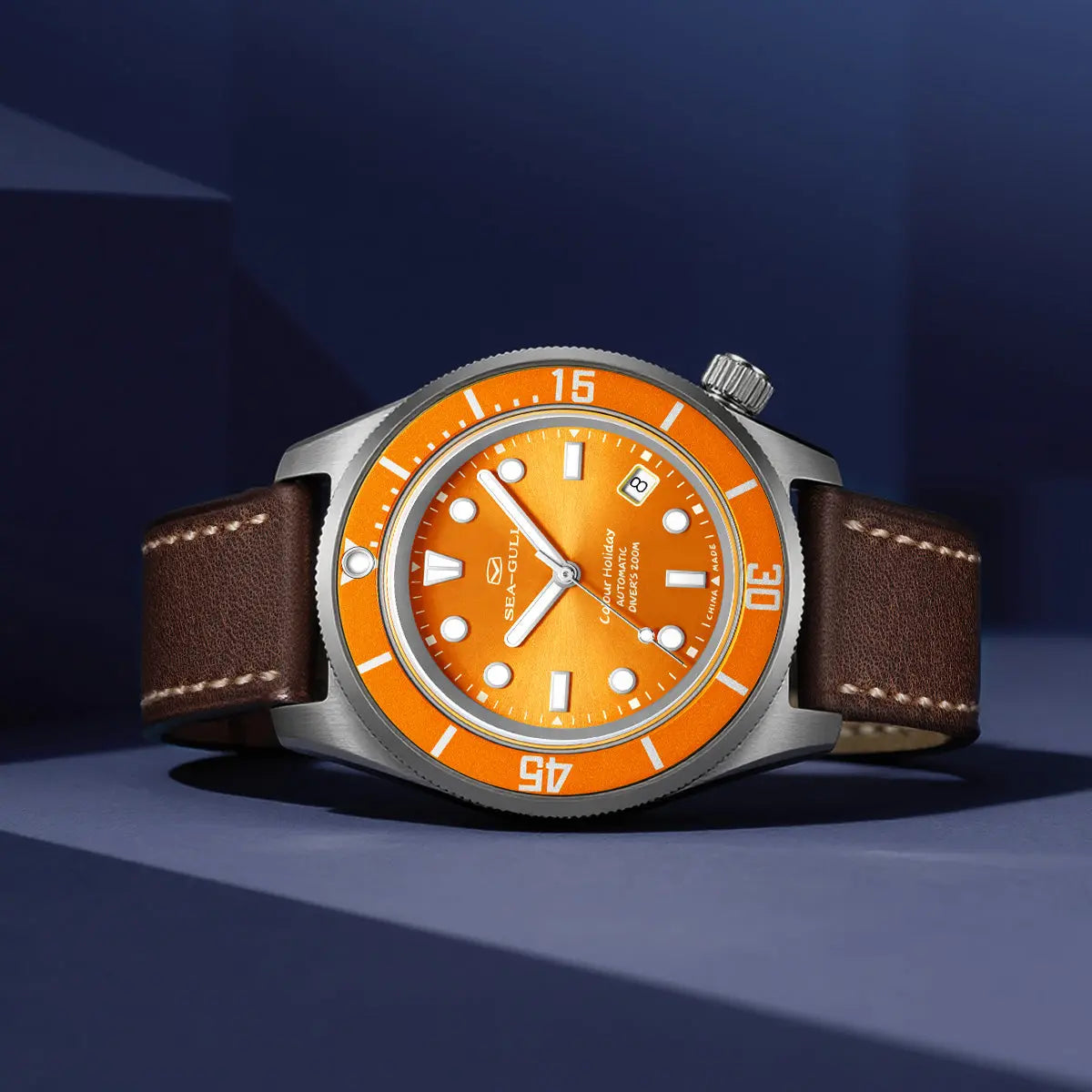 Sea-Gull Ocean Series 41mm Titanium Dive Watch | 200M | Extra Strap
