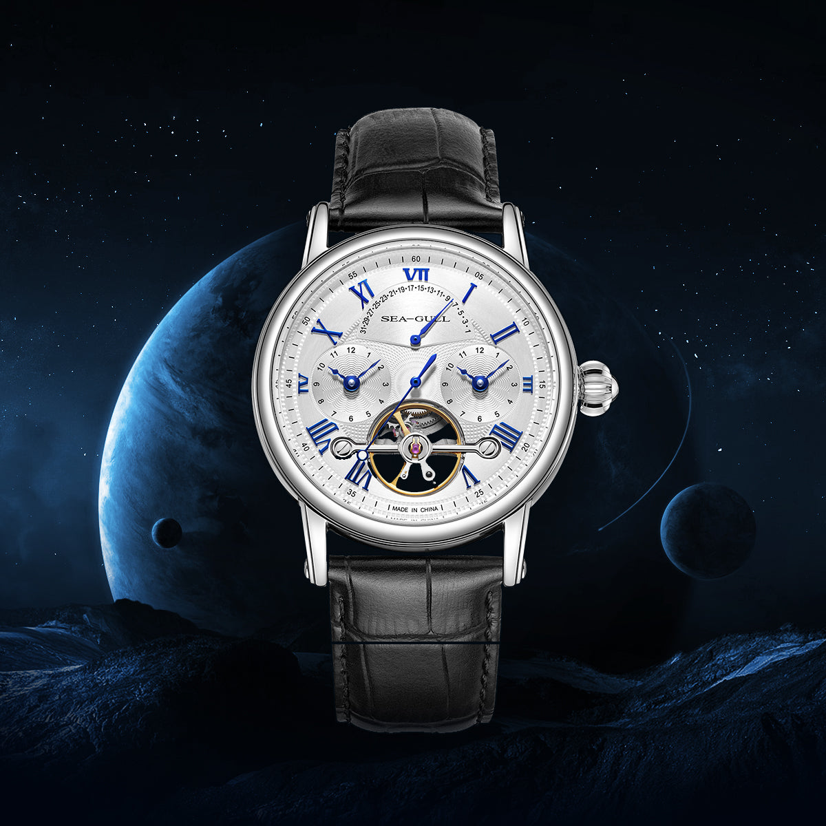 Open-Worked | Dual Time zone | Balance Wheel | 42mm