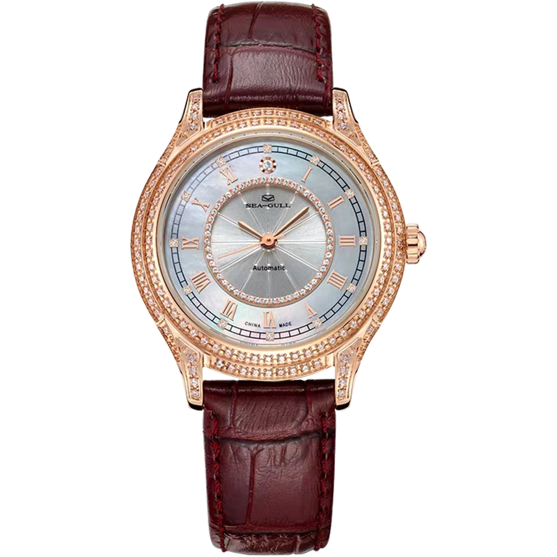Diamond-set Mother-of-Pearl Dial | Vintage Automatic | Women's Watch | 34mm