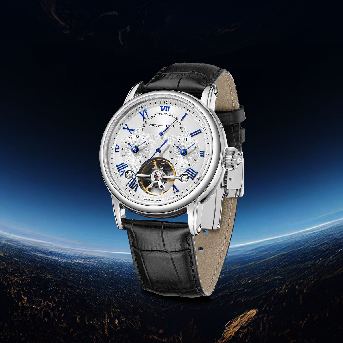 Open-Worked | Dual Time zone | Balance Wheel | 42mm