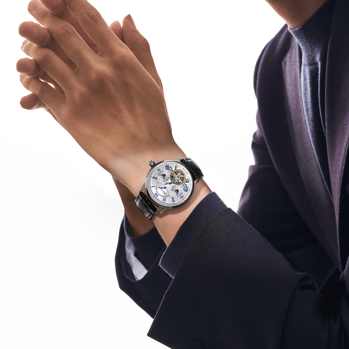 Open-Worked | Dual Time zone | Balance Wheel | 42mm