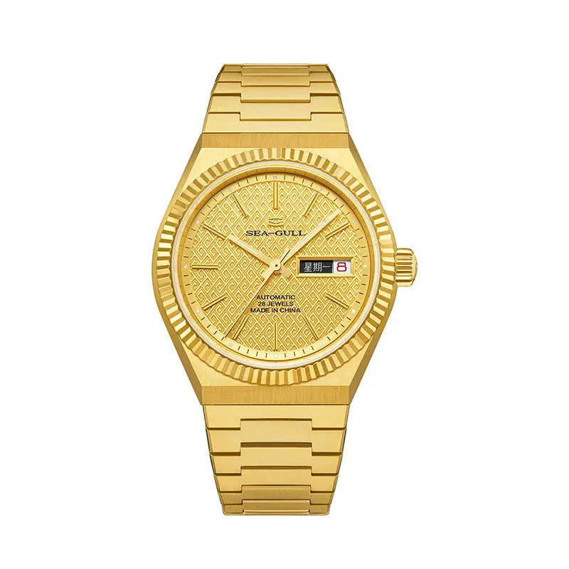 Sea-Gull Reissue Day-Date Watch | Fluted Bezel | 38mm Automatic