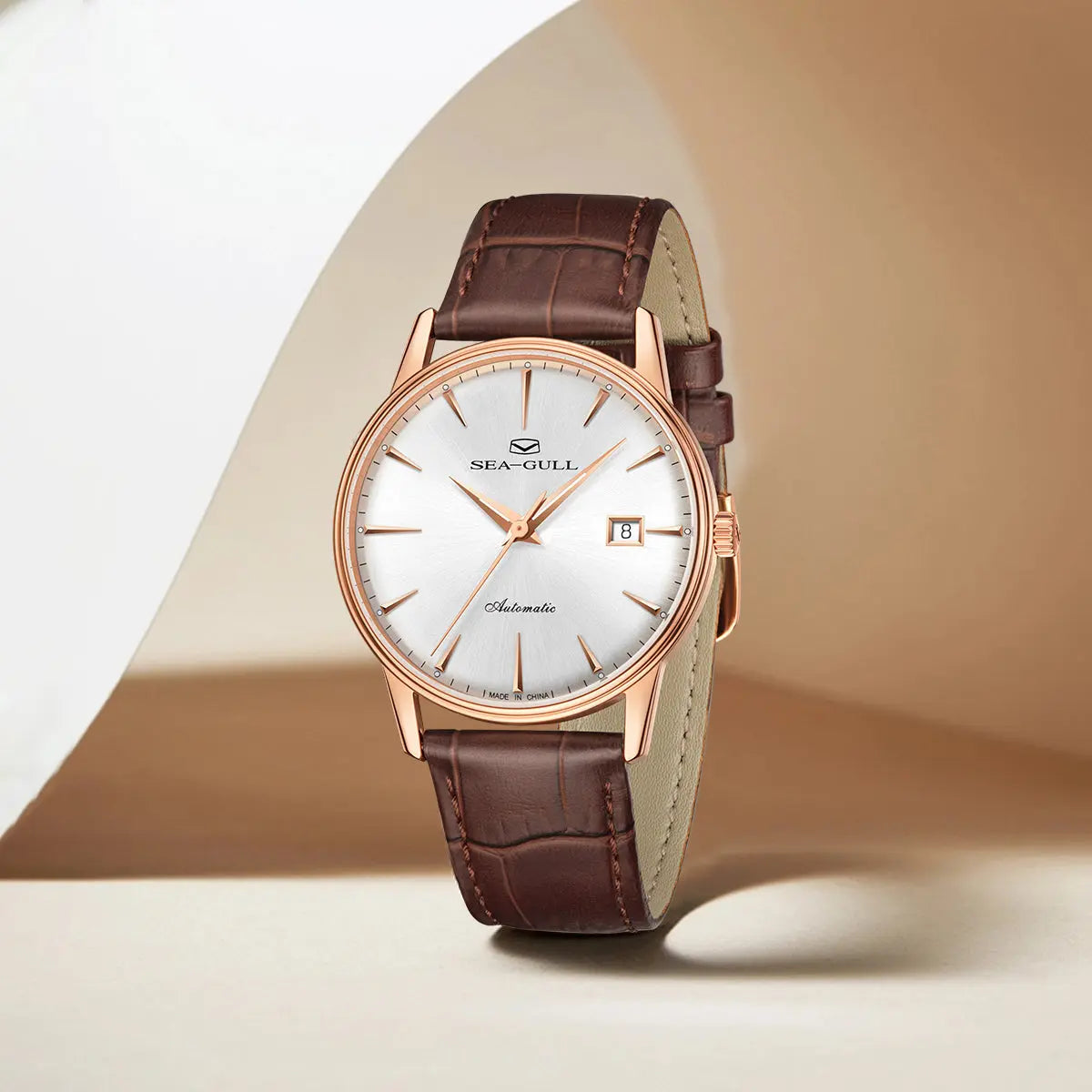 Couple Watch | 18K Gold-plated |  Business | Calendar | 38mm/31mm Sea-Gull Watch Official Store