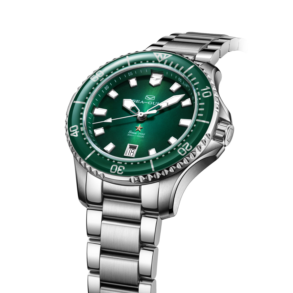 Ocean Series PRO | 300M Impermeabile | Immersione | Luminoso | Calendario | 41mm