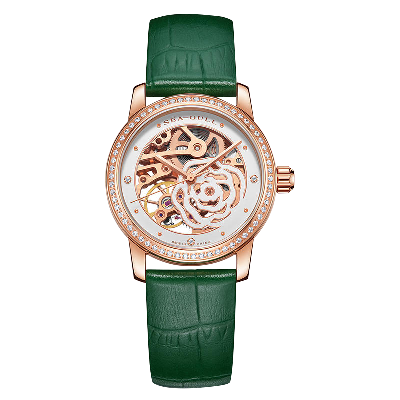 Camellia | Skeleton | Diamond-Studded | 34mm