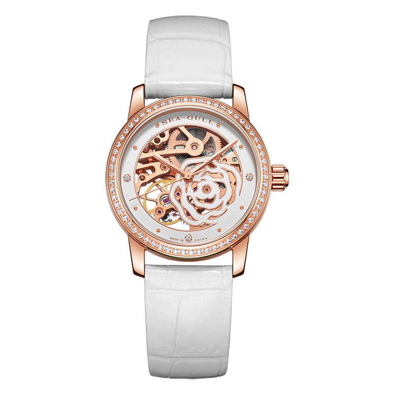 Camellia | Skeleton | Diamond-Studded | 34mm