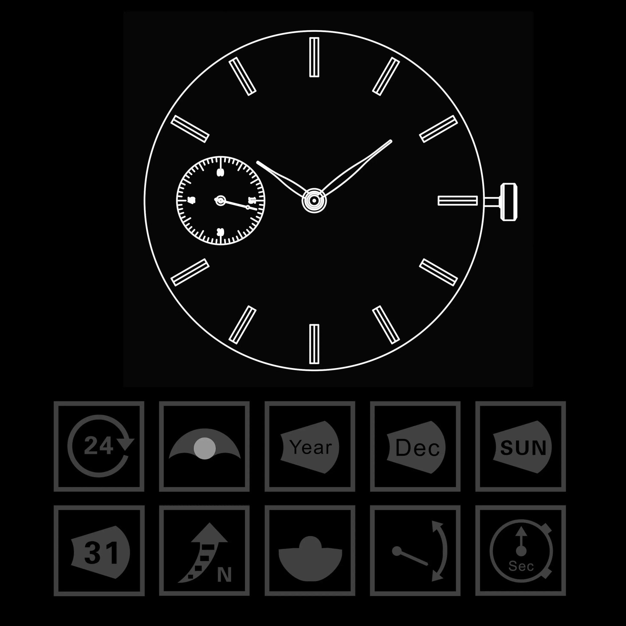 ST3600 | Manual Movement | Sub-dial - Sea-Gull Watch Official Store
