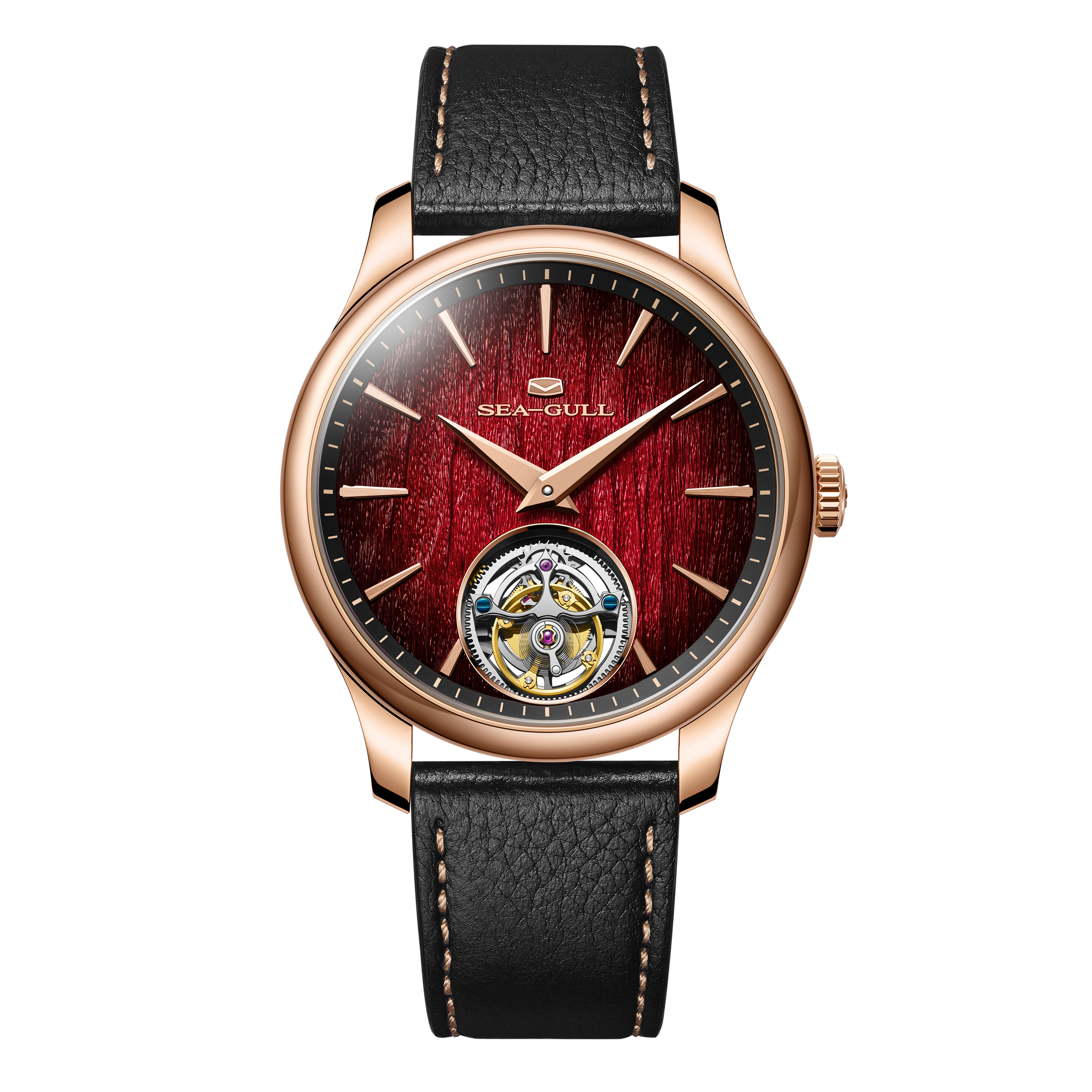 超薄自動陀飛輪 | 厚度9.35毫米 | 中國古琴紋理錶盤 | 42毫米