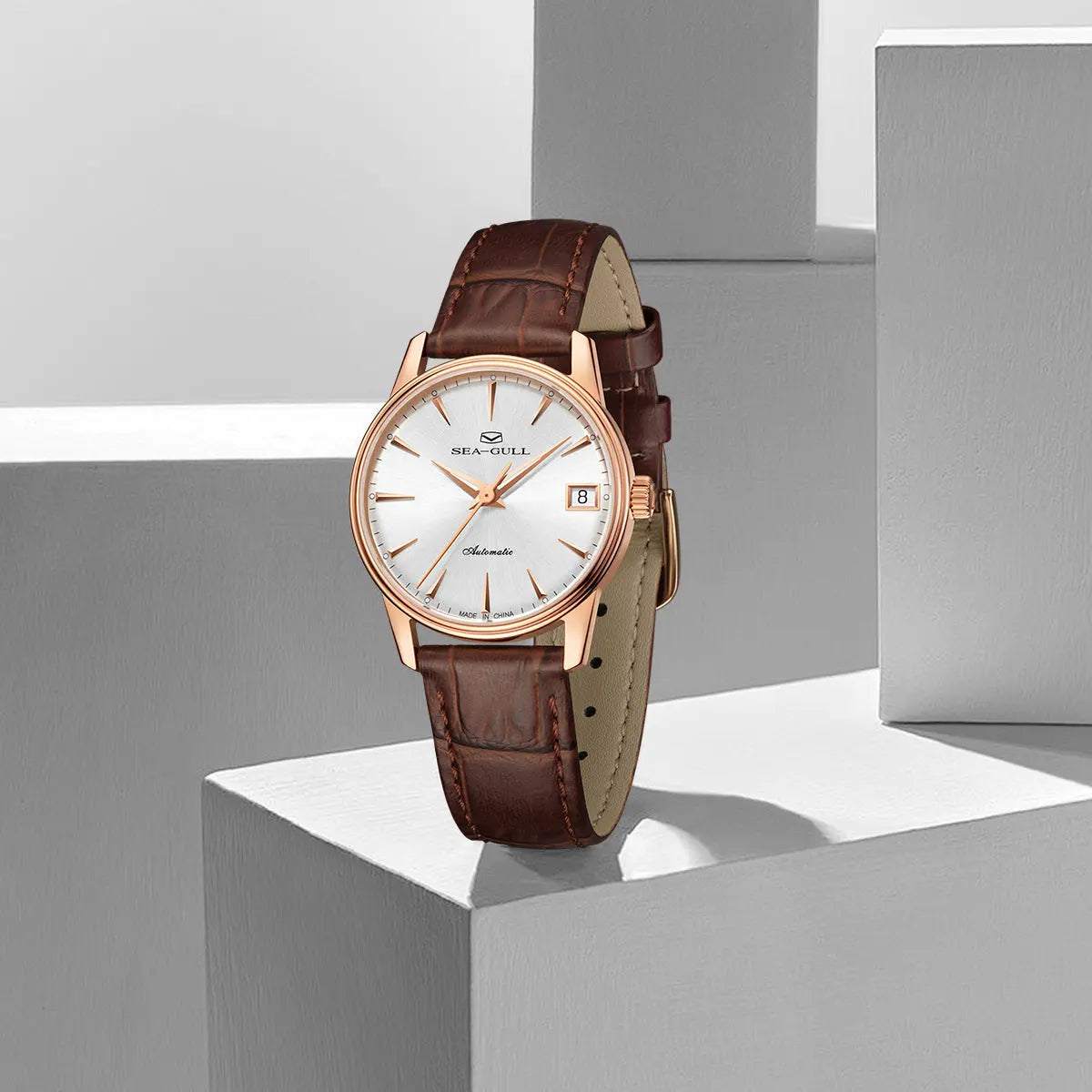 Couple Watch | 18K Gold-plated |  Business | Calendar | 38mm/31mm Sea-Gull Watch Official Store