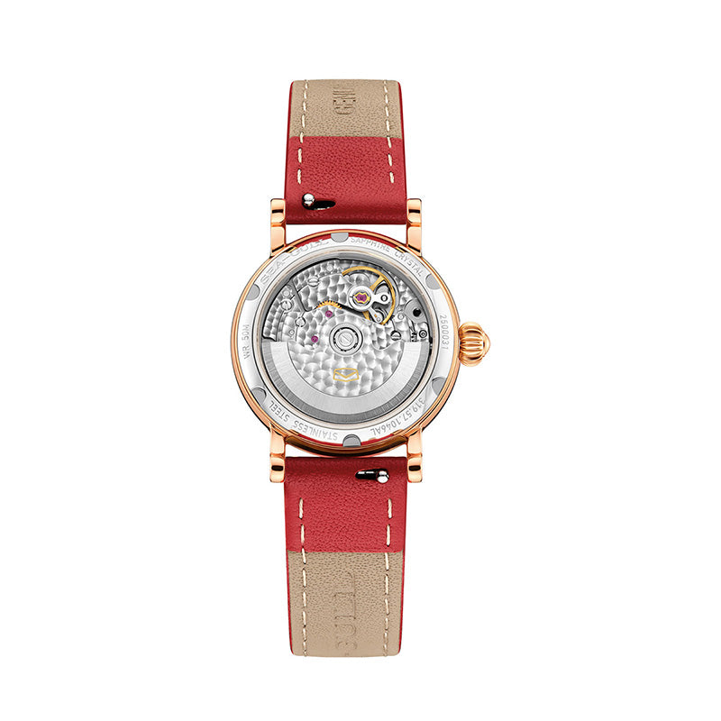 Red Mother-of-Pearl Dial | Small Dial Automatic Lady Watch | 27mm