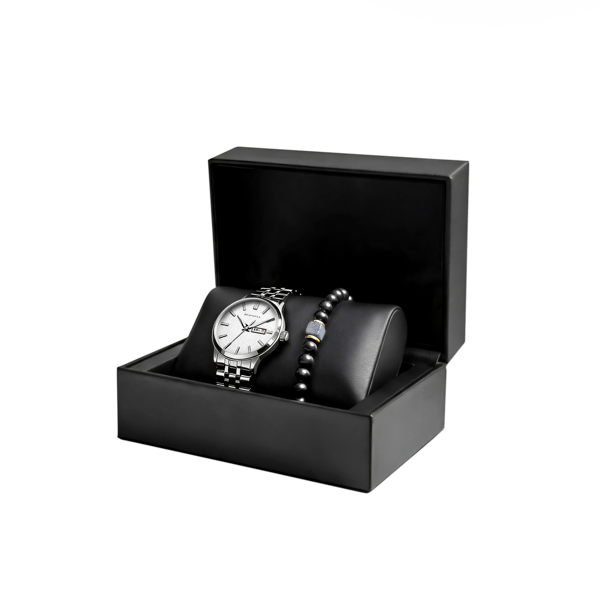 Black Label Series | Luminous | Textured Dial | Bonus Bead Bracelet | 40mm