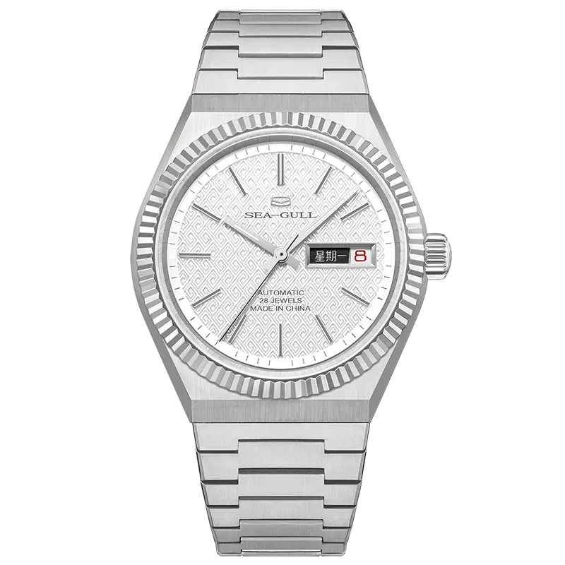 fellow 160センチ シーガル Sea-Gull Reissue Day-Date Watch | Fluted Bezel | 38mm Automatic