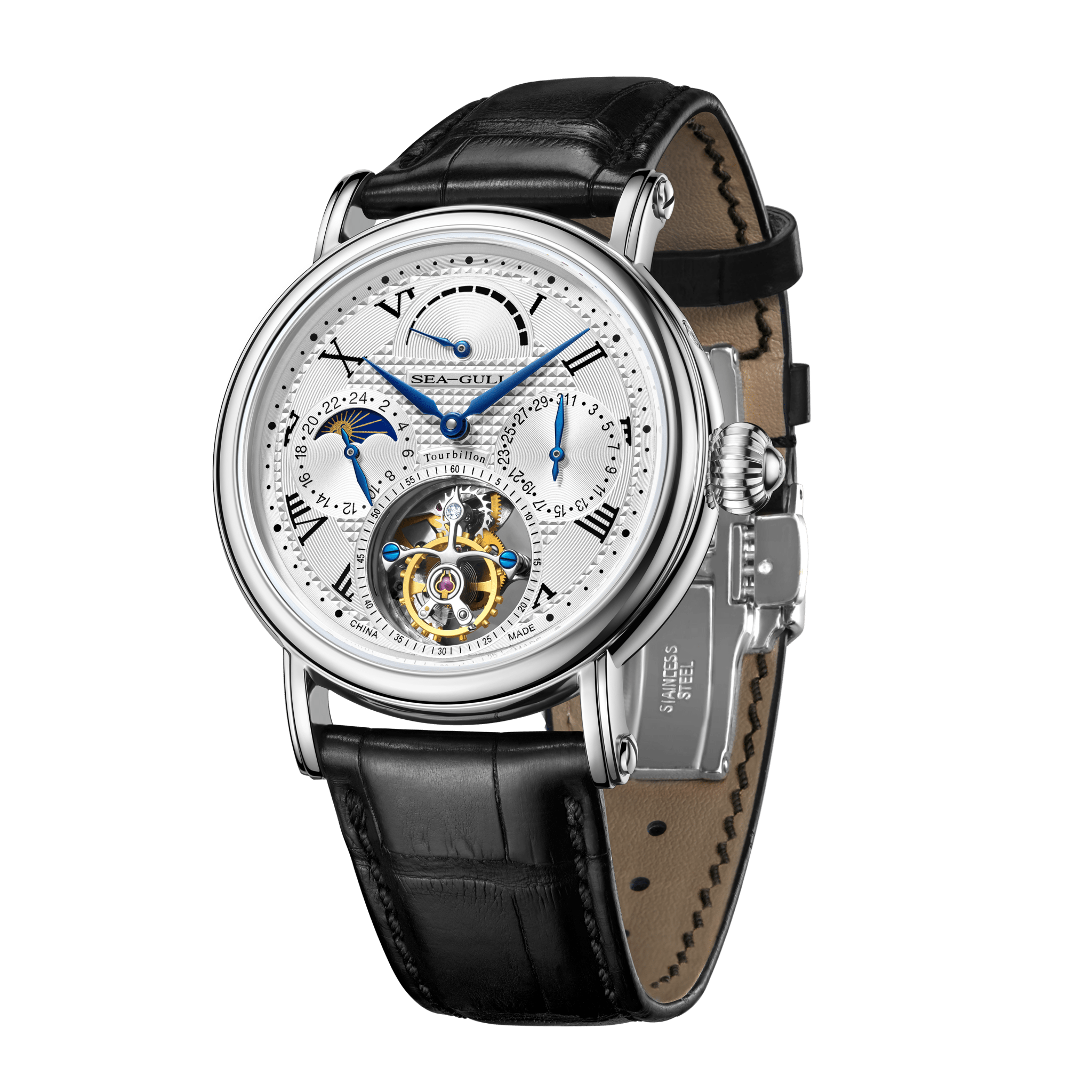 Eccentric Tourbillon | Heritage Series | Moon Phase | Calendar | Energy Indicator | 39mm - Sea-Gull Watch Official Store