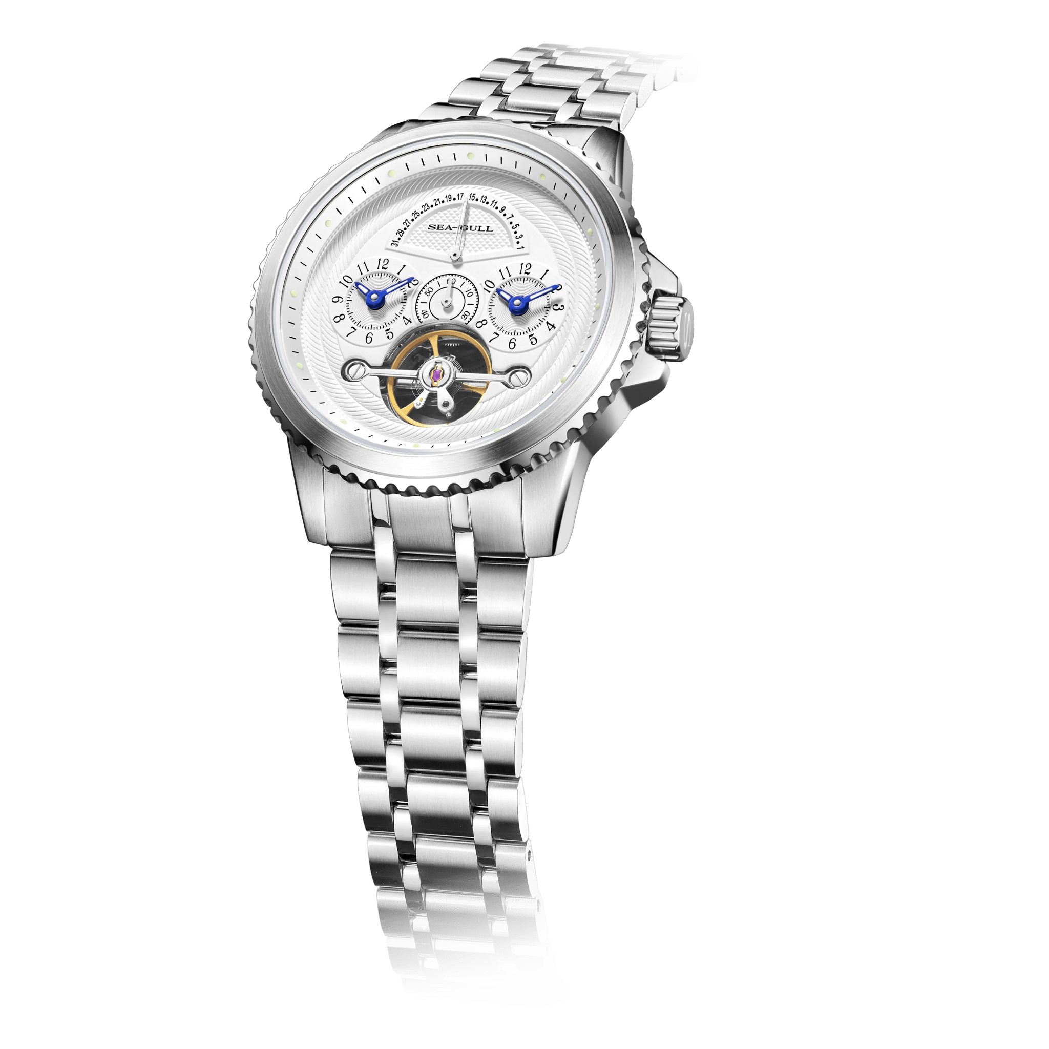 デュアルタイムゾーン | レトログラードカレンダー | フライホイール | 44mm Sea-Gull