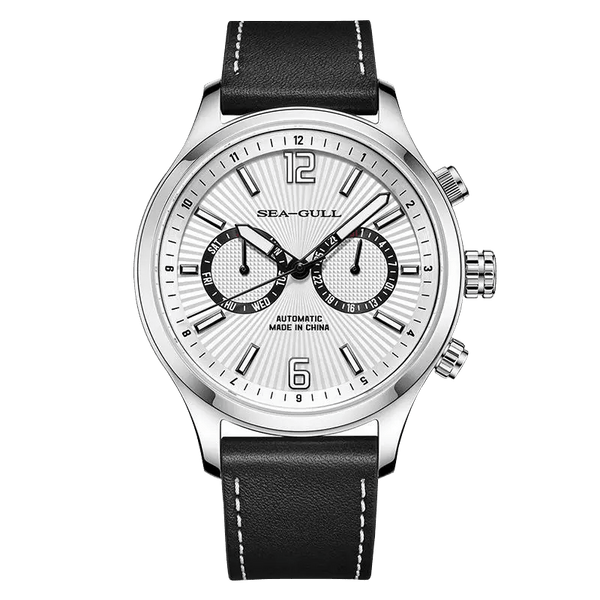 Seagull Dual Time Zone Multifunctional Pilot Panda Eye Automatic