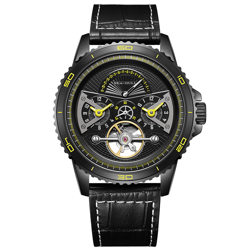 Dual Time Zone | GMT | Retrograde Calendar | Flywheel | 44mm