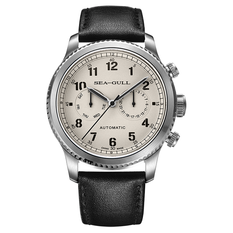 Pilot | Complete Calendar | Leather Strap | Luminous | 43mm