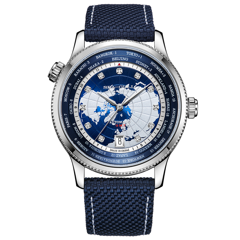 GMT | World Time | Dual Time Zone | Calendar | 41mm