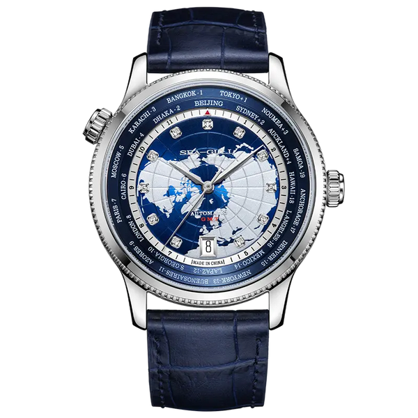 Seagull GMT ワールドタイム デュアルタイムゾーン 多機能 メンズ 自動
