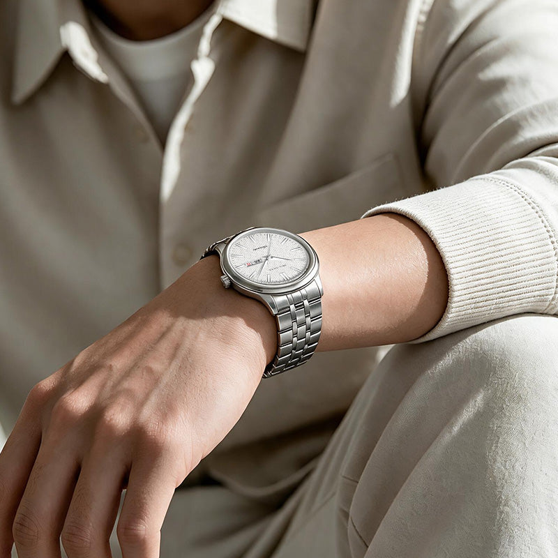 Black Label Series | Luminous | Textured Dial | Bonus Bead Bracelet | 40mm