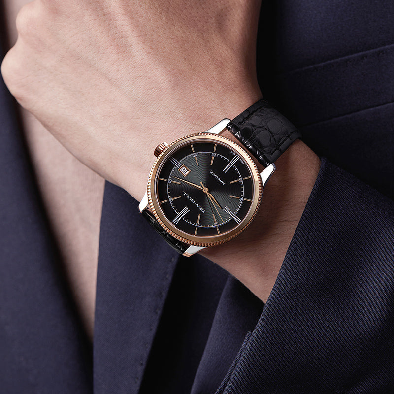 Ultra-fin | Affaires | Calendrier | Montre habillée | 41mm