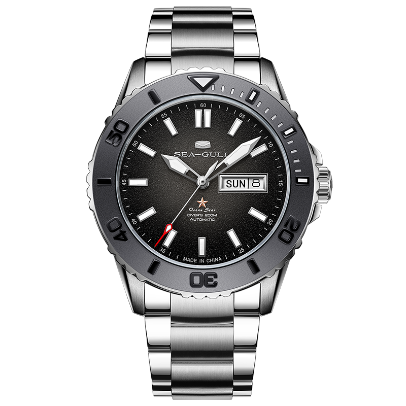 Serie Ocean Star | Bisela de cerámica | Doble calendario | 200m resistente al agua | 44mm