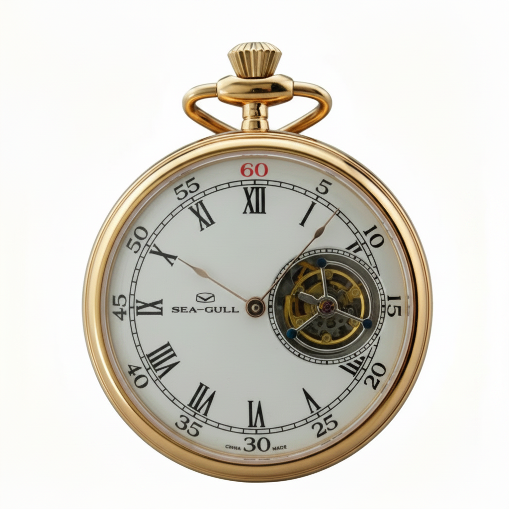 Tourbillon | Roman Numeral Dial | Pocket Watch | 47mm