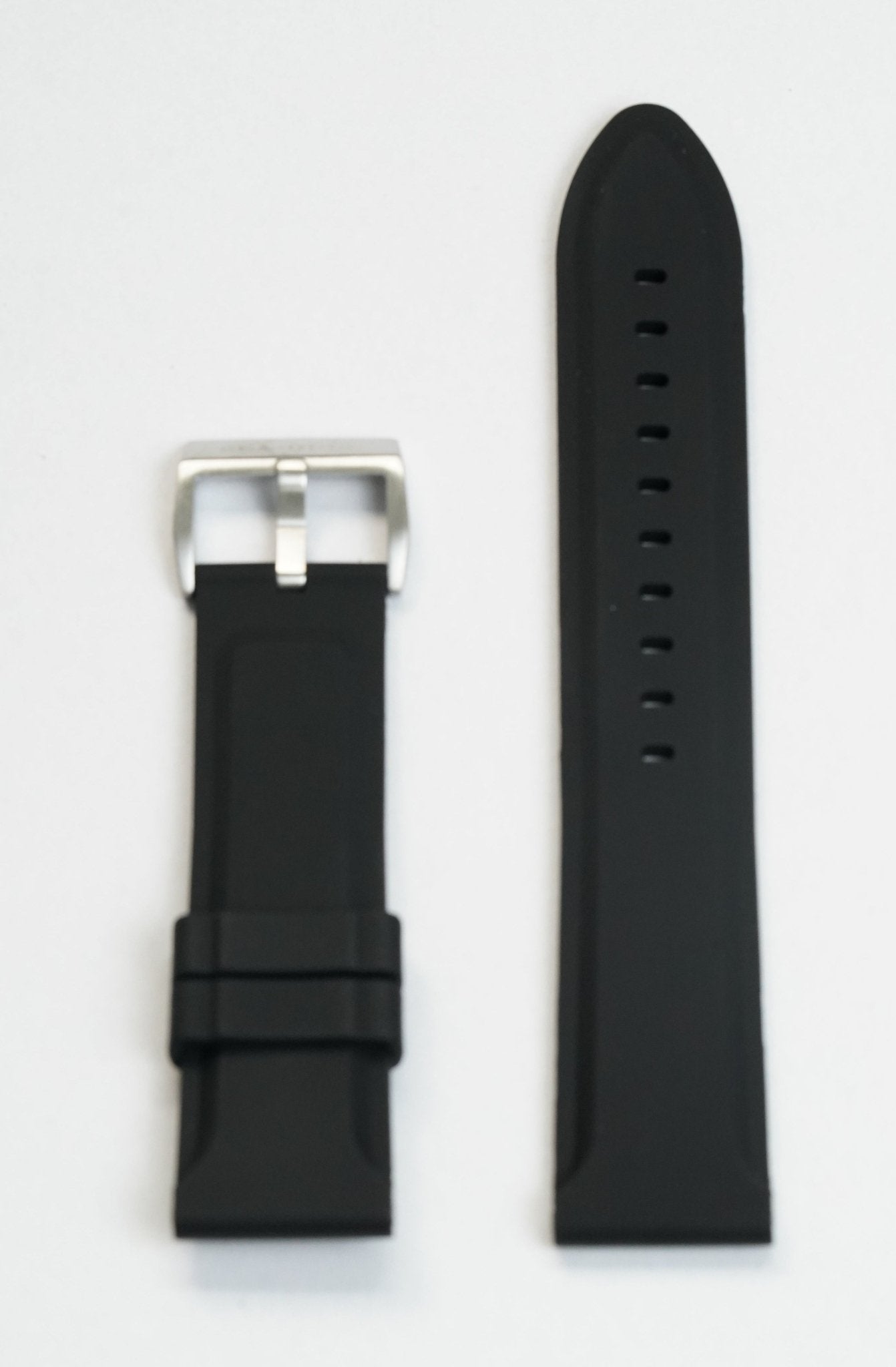Silicone Strap | Smooth | Pin Buckle | Black | 20mm / 22mm - Sea-Gull Watch Official Store
