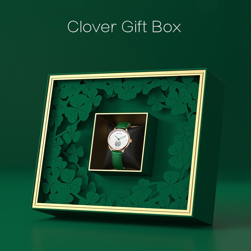 Four-Leaf Clover Dial | Minimalist | Lucky Gift Box Edition | 34mm