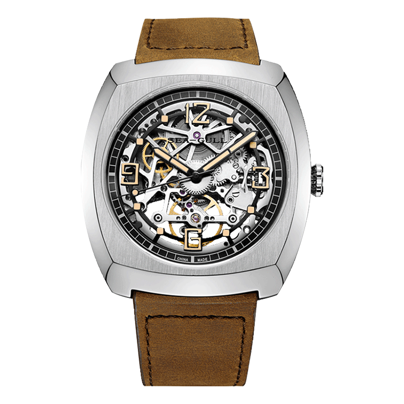 Seagull Tonneau Skeleton Fashion Trendy Men's Mechanical